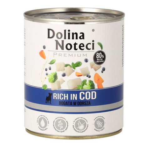 Mokra Karma Dla Psa Dolina Noteci Premium Bogata W Dorsza Puszka 800 G