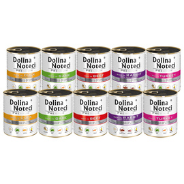 Mokra karma dla psa Dolina Noteci Premium mix smaków bez ryb i kurczaka zestaw 10 x 800 g