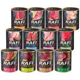 Mokra karma dla psa Rafi mix smaków zestaw 12 x 800 g