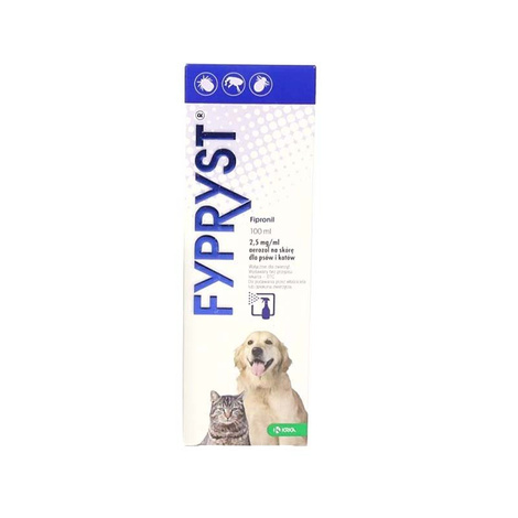 Fypryst przeciwko pchłom i kleszczom aerozol / spray dla psa i kota 100 ml
