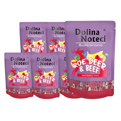 Mokra karma dla psa Dolina Noteci Superfood sarna i wołowina zestaw 10 x 300 g