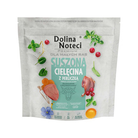 Karma suszona dla psa Dolina Noteci Premium dla dorosłych psów małych ras – cielęcina z perliczką 1 kg
