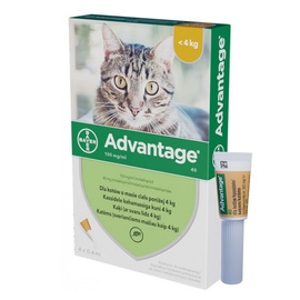 Advantage Krople na pchły dla kotów do 4 kg 0,4 ml - 1 szt.