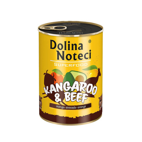 Mokra karma dla psa Dolina Noteci Superfood kangur i wołowina puszka 400 g