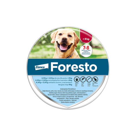 Obroża przeciwko pchłom Foresto Obroża dla Psa od 8 kg 70 cm