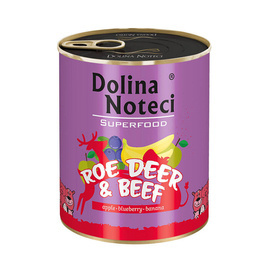 Mokra karma dla psa Dolina Noteci Superfood sarna i wołowina puszka 800 g