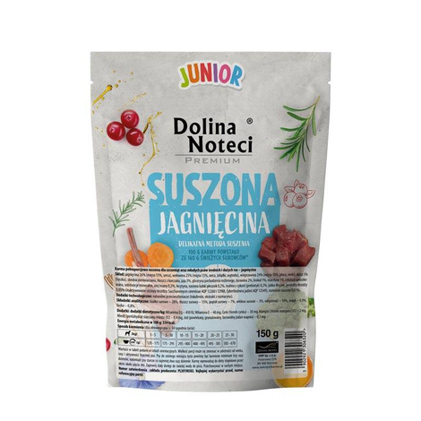 Karma suszona dla psa Dolina Noteci Premium junior suszona jagnięcina 150 g