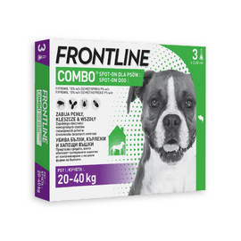 Frontline Combo Spot-on Roztwór do nakrapiania przeciwko pchłom i kleszczom dla psów L 3 pipetki 2,68 ml