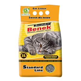 Super Benek Standard Line Żwirek mineralny dla kota naturalny 25 l