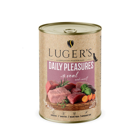 Karma mokra dla psa Luger's Daily Pleasures z cielęciną i marchewką 400 g