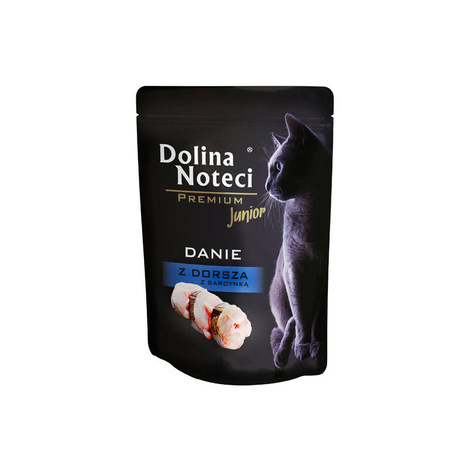 Mokra karma dla kota junior Dolina Noteci Premium danie z dorsza 85 g