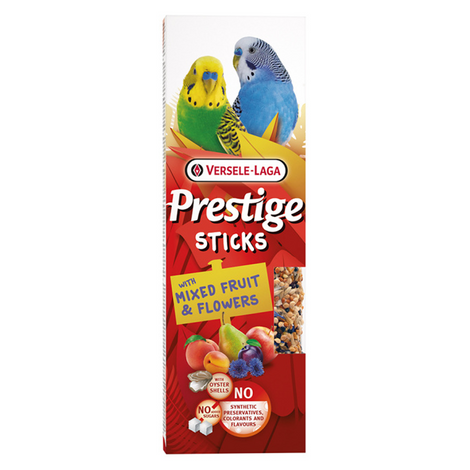 Versele Laga Prestige Sticks Kolby ziarnowe z mixem owoców i kwiatami dla małych papug 60 g