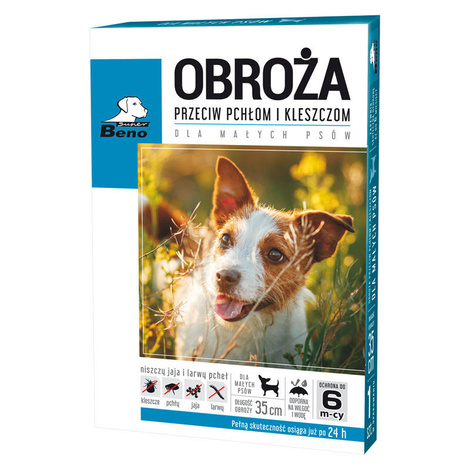 Super Beno obroża przeciw pchłom i kleszczom dla małych psów (35 cm)