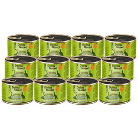 Mokra karma dla kota gęś z perliczką i rokitnikiem Dolina Noteci Superfood Pasztet & Filet zestaw 12 x 185 g