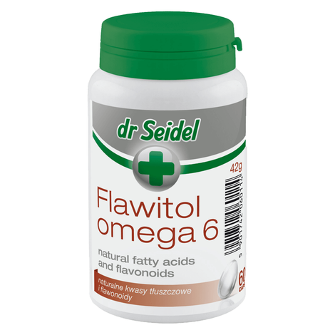 Dr Seidel Suplement diety Flawitol Omega 6 skóra i sierść 60 kapsułek