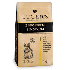 Sucha karma dla psa Luger’s z królikiem i indykiem worek 5 kg