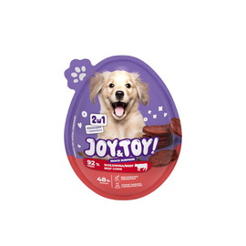 Joy&Toy Jajko niespodzianka 2w1 dla psa przekąska o smaku wołowiny + zabawka