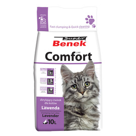 Super Benek Zbrylający żwirek dla kota o zapachu lawendy 10 l