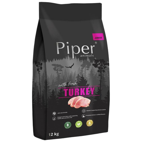 Karma sucha dla psa Piper Animals Junior z indykiem 12 kg