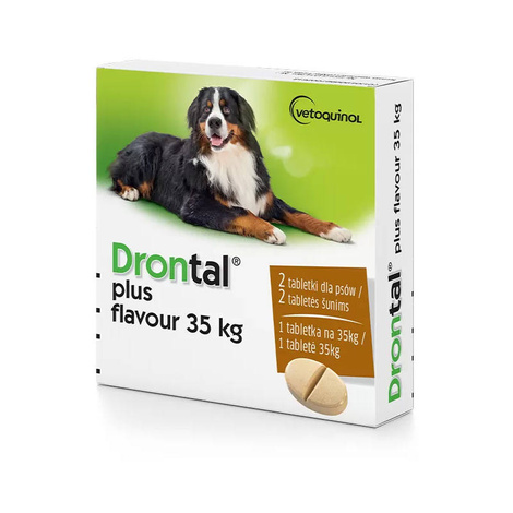 Drontal Flavour Plus Tabletki na pasożyty dla psa powyżej 35 kg 2 szt.