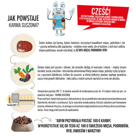 Karma suszona dla psa Dolina Noteci Premium junior jagnięcina 4 kg