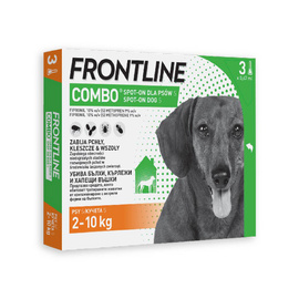 Frontline Combo Spot-on Roztwór do nakrapiania przeciwko pchłom i kleszczom dla psów S 3 pipetki 0,67 ml