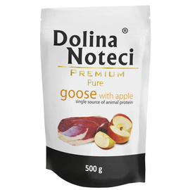 Mokra karma dla psa alergika Dolina Noteci Premium Pure bogata w gęś z jabłkiem saszetka 500 g