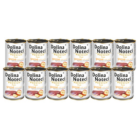 Mokra karma dla psa alergika Dolina Noteci Premium Pure bogata w gęś z jabłkiem zestaw 12 x 400 g