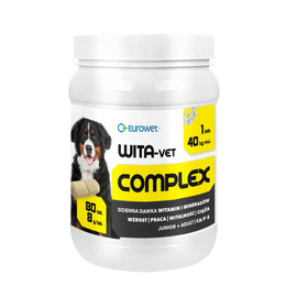 Eurowet Wita-Vet Junior + Adult Suplement diety dla psa 80 tabletek