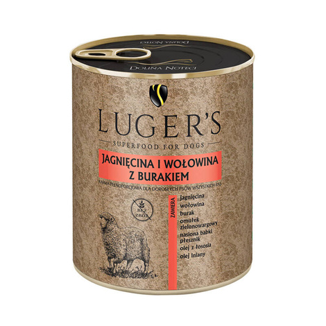 Karma mokra dla psa Luger’s jagnięcina i wołowina z burakiem 800 g