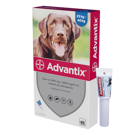 Advantix Krople na kleszcze dla psów 25 - 40 kg 4 ml - 1 szt.