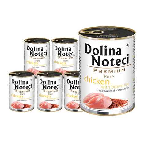 Mokra karma dla psa alergika Dolina Noteci Premium Pure bogata w kurczaka z ryżem 12 x 400g