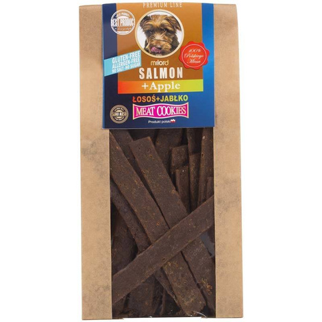 Milord Meat Cookies Naturalne ciastka łosoś i jabłko 80 g