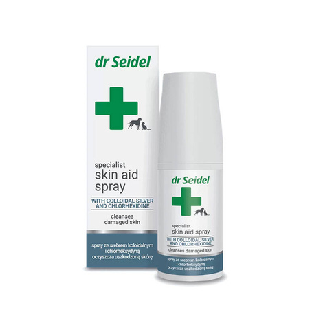 Dr Seidel Skin Aid Spray Specjalistyczny preparat do pielęgnacji uszkodzeń skóry dla psa i kota 50 ml