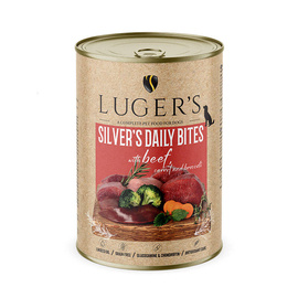 Karma mokra dla psa Luger's Silver's Daily Bites z wołowiną, marchewką i brokułem 400 g