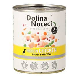 Mokra karma dla psa Dolina Noteci Premium bogata w kurczaka puszka 800 g EDYCJA LIMITOWANA