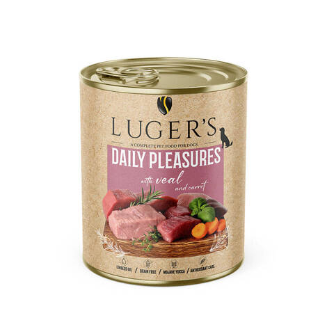 Karma mokra dla psa Luger's daily pleasures z cielęciną i marchewką 800 g