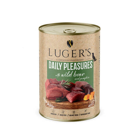 Karma mokra dla psa Luger's daily pleasures z dzikiem i dynią 400 g