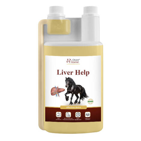 Over Horse Liver Help Preparat na wsparcie wątroby dla koni 1 l